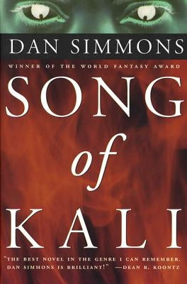 Paperback edition of Song of Kali by Tor Books, featuring the book cover with dark, mysterious artwork.