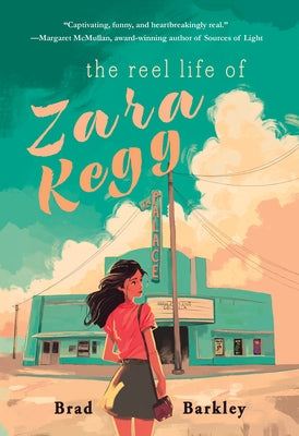 Paperback copy of The Reel Life of Zara Kegg by Fitzroy Books, showing the front cover with colorful artwork.