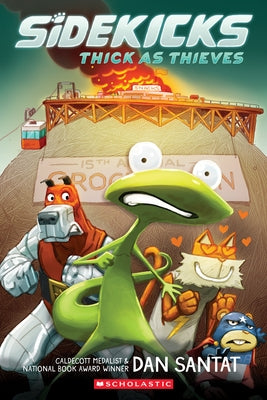 Paperback of "Thick as Thieves" graphic novel by Graphix, featuring colorful illustrated cover art.