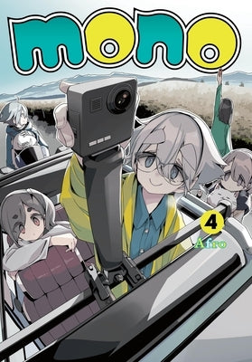 Paperback of Mono, Vol. 4 manga by Yen Press featuring monochrome cover art and Japanese manga illustrations.