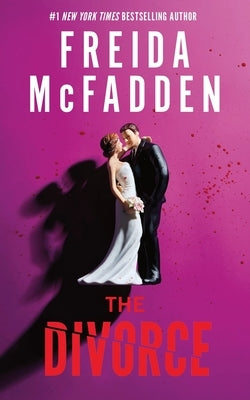 Paperback novel titled "The Divorce" by Poisoned Pen Press, featuring a book cover with abstract artwork and bold title lettering.