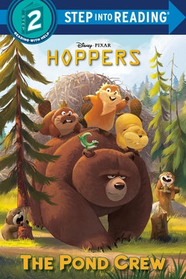 Paperback book titled "The Pond Crew" from Disney/Pixar featuring Hopper, with colorful cover art by Random House Disney.