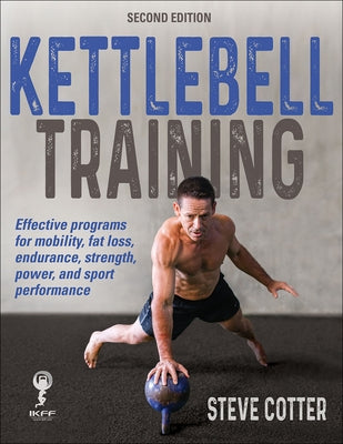 Paperback Kettlebell Training book by Human Kinetics Publishers showing a cover with kettlebell illustrations and training tips.