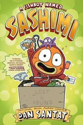 Paperback book titled "Sashimi" by Roaring Brook Press with a colorful cover illustration.