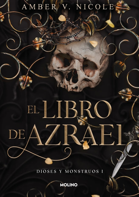Paperback of The Book of Azrael by Molino, featuring dark, mystical cover art with ancient symbols and a mysterious atmosphere.
