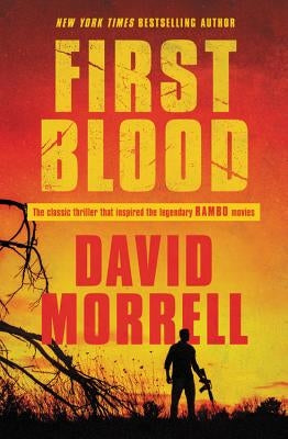 First Blood paperback by Grand Central Publishing, featuring a cover with bold title text and a dark, action-themed design.