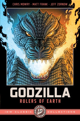 Paperback copy of Godzilla: Rulers of Earth IDW Classic Collections comic book by IDW Publishing, featuring Godzilla on the cover.