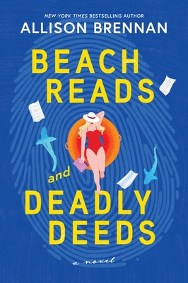 Paperback of Beach Reads and Deadly Deeds by Hanover Square Press, featuring a colorful cover with beach and mystery themes.