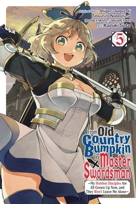 Paperback of "From Old Country Bumpkin to Master Swordsman, Vol. 5" by Yen Press, featuring the book cover with colorful artwork.
