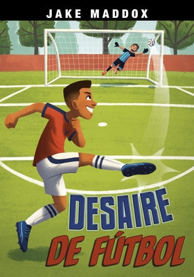 Paperback Desaire de Fútbol book by Stone Arch Books, featuring a colorful cover with soccer-themed illustrations.