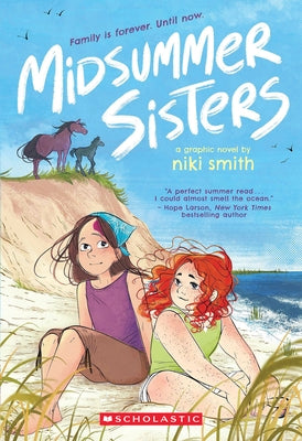Paperback of Midsummer Sisters graphic novel by Graphix, featuring colorful cover art with illustrations of the story's characters.