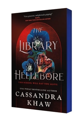 Paperback copy of "The Library at Hellebore" by Tor Nightfire, showing the book's cover with dark, mysterious artwork.
