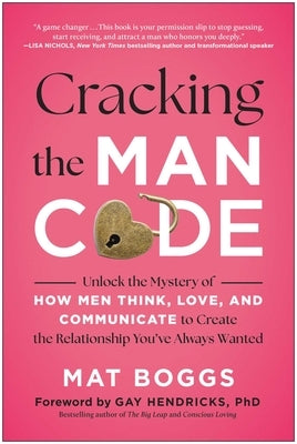 Paperback book titled "Cracking the Man Code" by Benbella Books, featuring a cover with a man and woman communicating.