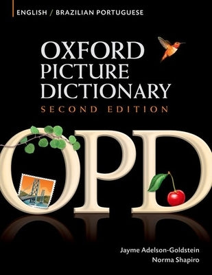 Paperback Oxford University Press Oxford Picture Dictionary for Brazilian Portuguese-English bilingual learners, showing colorful pages.