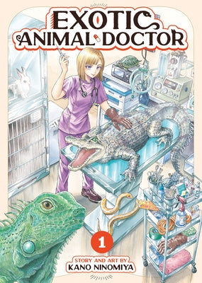 Paperback of Exotic Animal Doctor Vol. 1 by Seven Seas, featuring colorful cover art of exotic animals and a veterinarian scene.