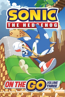 Paperback comic book titled Sonic the Hedgehog: On the Go, Vol. 3 by IDW Publishing with colorful cover art featuring Sonic and friends.