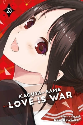 Paperback of Kaguya-Sama: Love Is War, Vol. 23 by Viz Media, showing the cover with colorful anime-style characters.