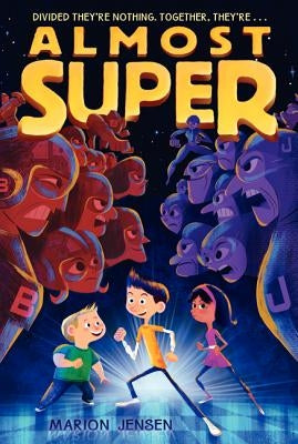 Paperback of "Almost Super" by HarperCollins featuring colorful cover art and bold title text.