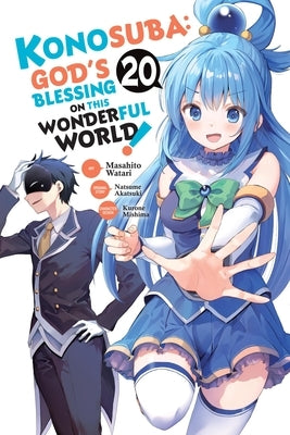 Paperback manga volume 20 of Konosuba: God's Blessing on This Wonderful World! by Yen Press, featuring colorful cover art.