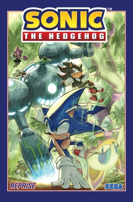 Paperback of Sonic the Hedgehog Vol. 21: Reprise by IDW Publishing, featuring colorful cover art with Sonic and friends.