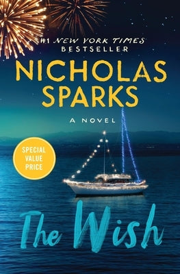 Cover of "The Wish" paperback novel by Grand Central Publishing, featuring a colorful, artistic book design.