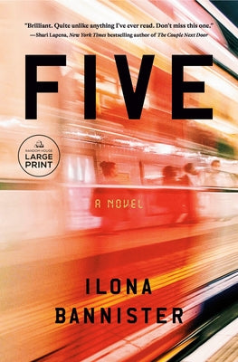 Paperback copy of the novel "Five" published by Random House Large Print Publishing with a cover featuring bold typography.