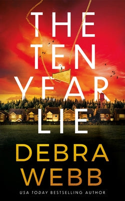 Paperback of The Ten Year Lie novel by Thomas & Mercer featuring a dark, mysterious cover with abstract artwork.