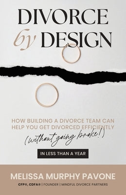 Paperback book titled "Divorce By Design" by Balboa Press, showing the cover with title and author details.