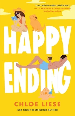 Paperback of "Happy Ending" novel by Gallery Books, showing the book cover with vibrant artwork and title text.