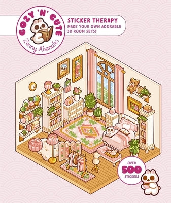 Paperback Skittledog Cute 'n' Cozy Sticker Therapy kit with colorful 3D room set stickers and over 500 decorative stickers.