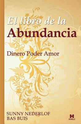 Paperback of "El Libro de la Abundancia" by Hemelz, showing the book cover with vibrant colors and the title text.