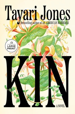 Kin paperback book by Random House Large Print Publishing with a colorful cover featuring abstract artwork.