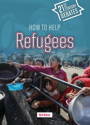 Paperback book titled "How to Help Refugees" by Cheriton Children's Books, featuring colorful cover art with children and refugees.