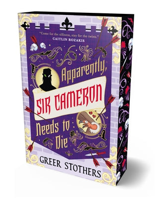 Paperback copy of "Apparently, Sir Cameron Needs to Die" by Titan Books UK, featuring a cover with bold typography and dark imagery.