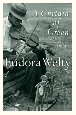 Paperback of "A Curtain of Green and Other Stories" by Houghton Mifflin featuring the book cover with green foliage artwork.