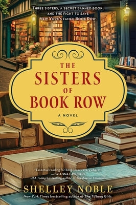 Paperback of The Sisters of Book Row by William Morrow & Company, featuring a cover with vintage book illustrations.