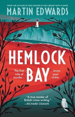 Hemlock Bay paperback book by Poisoned Pen Press showing the cover with title and author details.