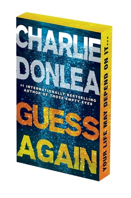 Paperback novel Guess Again by Kensington Publishing with stenciled edges, featuring a decorative cover design.