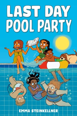 Last Day Pool Party paperback by Labyrinth Road featuring colorful cover art with pool and summer scene.