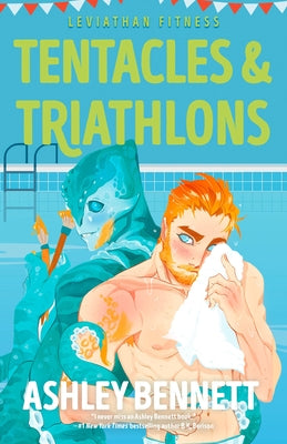 Paperback book titled "Tentacles & Triathlons" by Berkley Books, featuring a colorful cover illustration with tentacles and athletic imagery.