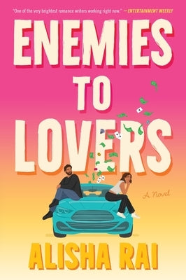 Paperback of "Enemies to Lovers" novel by Avon Books, featuring a cover with romantic artwork and title text.