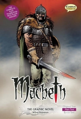 Paperback of Macbeth the Graphic Novel by Classical Comics, featuring illustrated scenes from Shakespeare's tragedy.