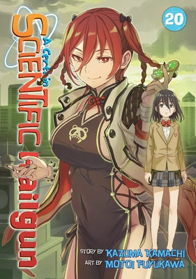 Paperback copy of A Certain Scientific Railgun Vol. 20 manga by Seven Seas, featuring cover artwork with characters and title.