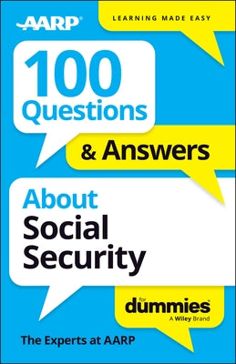 Paperback book titled "100 Questions & Answers about Social Security for Dummies" by For Dummies, featuring a blue cover with text.