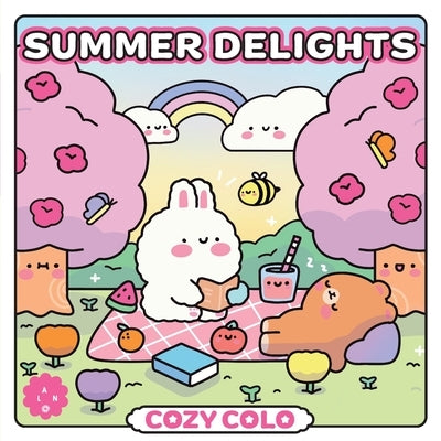 Paperback book titled Summer Delights by Union Square Gift, featuring colorful cover art with summery illustrations.
