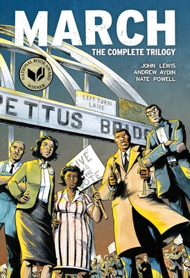 Paperback of March Omnibus Edition by Top Shelf Productions, showing the book cover with artwork and title in a close-up shot.