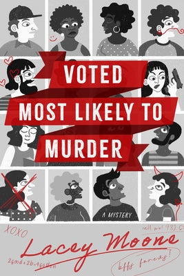 Paperback copy of "Voted Most Likely to Murder" by Crooked Lane Books, featuring a dark, intriguing book cover design.