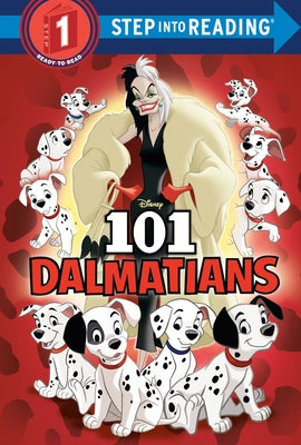 Paperback copy of Disney's 101 Dalmatians by Random House Disney, featuring colorful cover art with Dalmatian puppies.