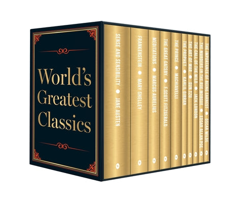 Set of Fingerprint World's Greatest Classics paperbacks including Call of the Wild, Frankenstein, Gatsby, and more, with colorful covers.