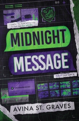 Midnight Message paperback book by Avina St. Graves with dark, mysterious cover featuring shadowy imagery and elegant typography.